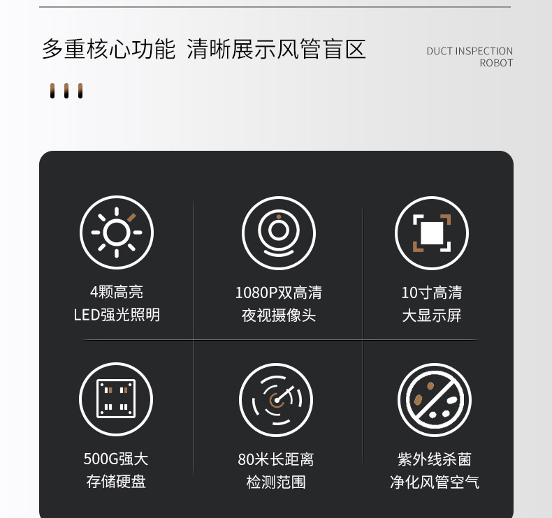 快通牌KT-988-C中央空調檢測消毒機器人(3)